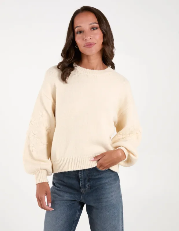 Embroidered Sleeve Jumper sold by Blue Vanilla