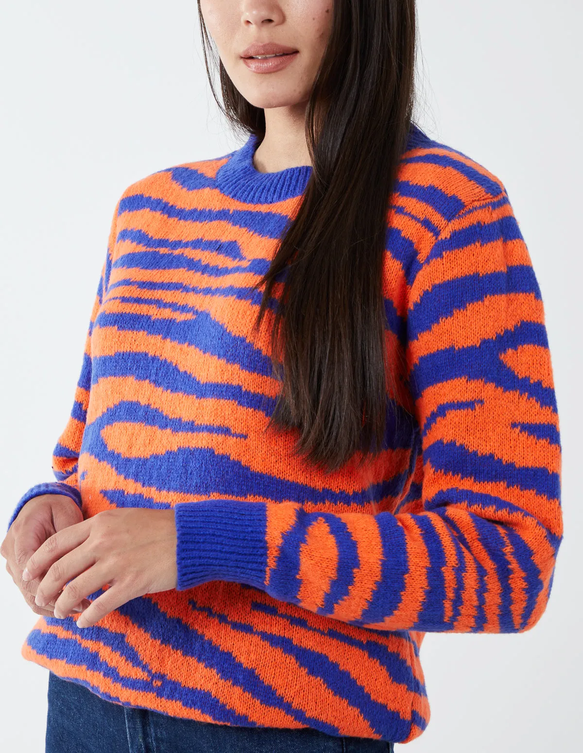 Zebra Ribbed Detail Jumper sold by Blue Vanilla product image thumbnail 4