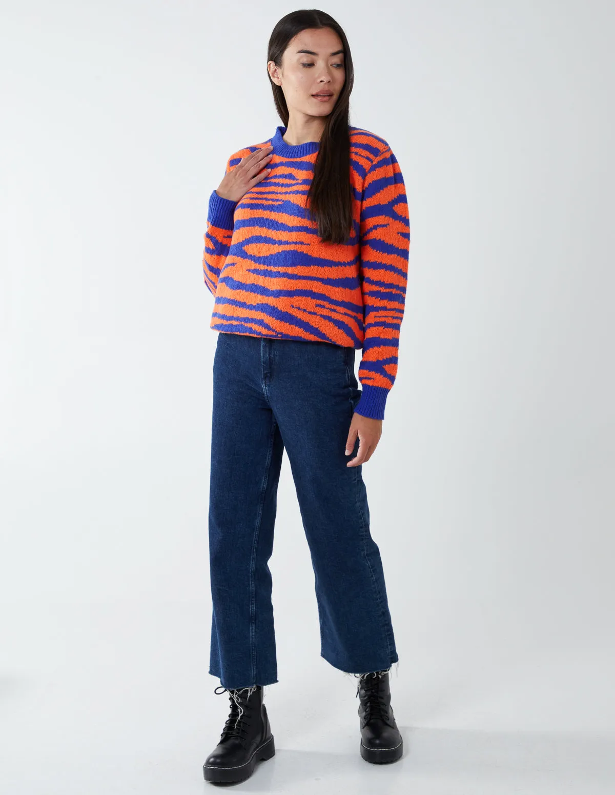 Zebra Ribbed Detail Jumper sold by Blue Vanilla product image thumbnail 3