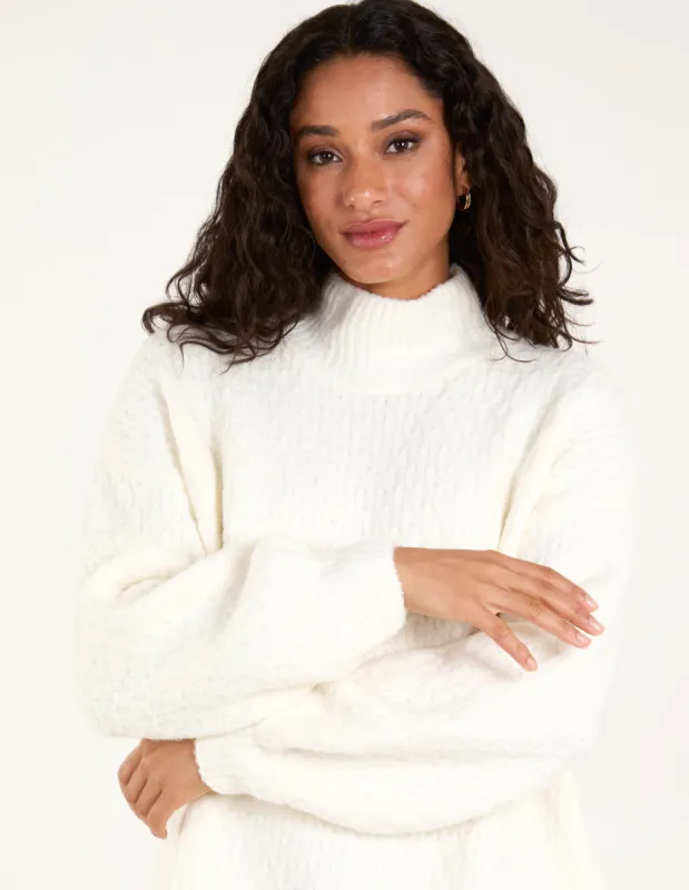 Textured High Neck Jumper sold by Blue Vanilla