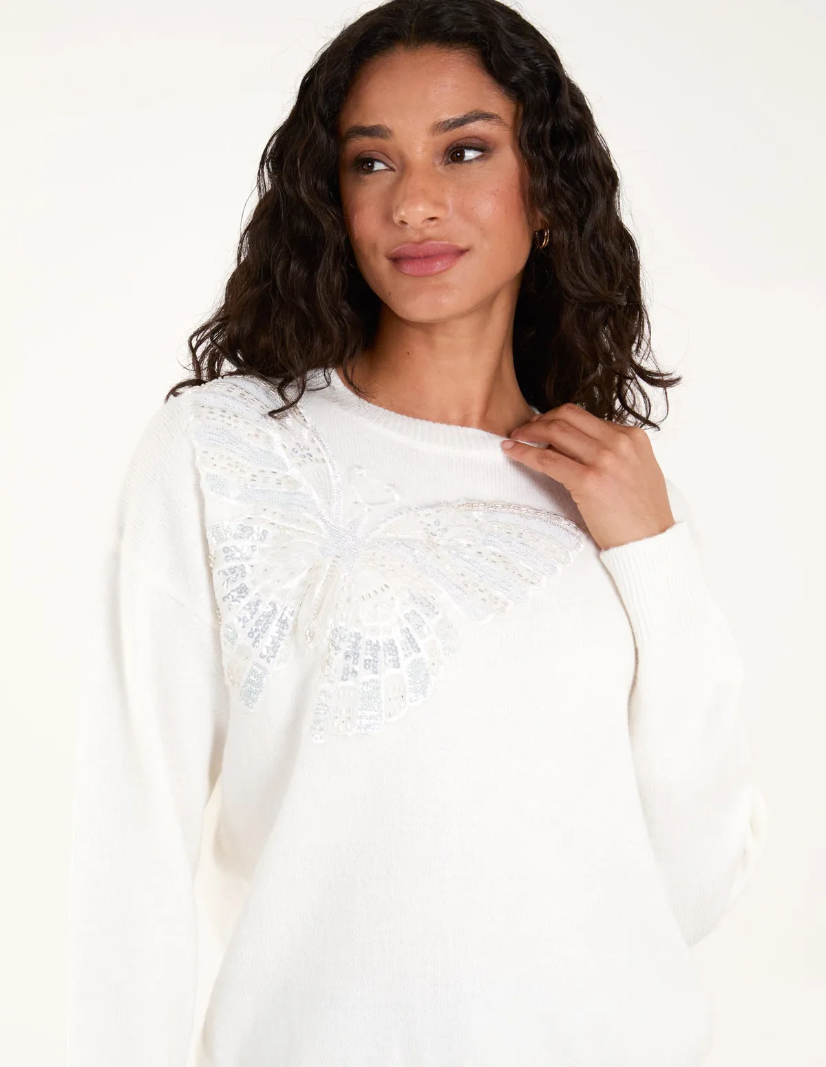 Embellished Sequin Butterfly Jumper sold by Blue Vanilla product image thumbnail 2