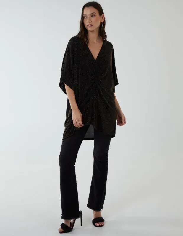 Twist Front Metalic Top sold by Blue Vanilla