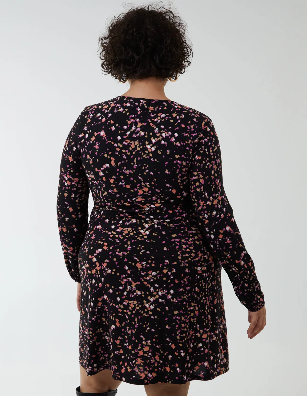 Curve Abstract Print Buckle Front Wrap Dress sold by Blue Vanilla product image thumbnail 4