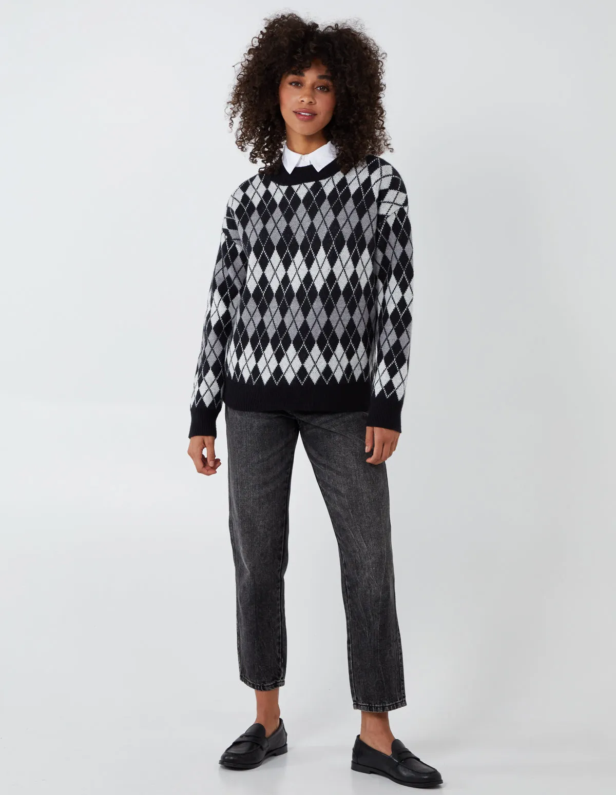 Argyle Pattern Crewneck Jumper sold by Blue Vanilla product image thumbnail 2
