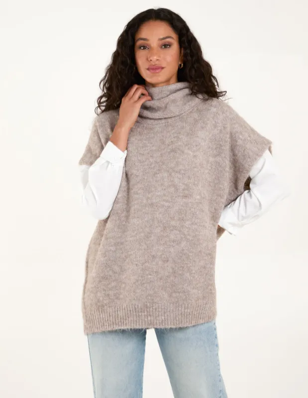 Chunky Roll Neck Tabard sold by Blue Vanilla