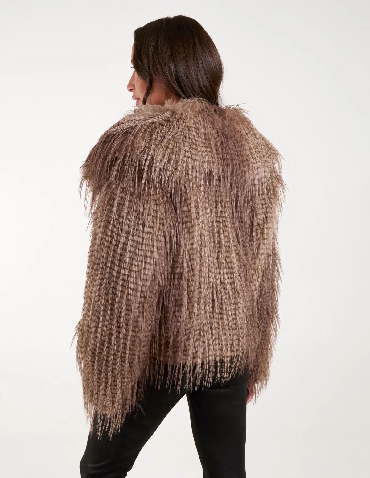 Toggle Detail Faux Fur Coat sold by Blue Vanilla product image thumbnail 4