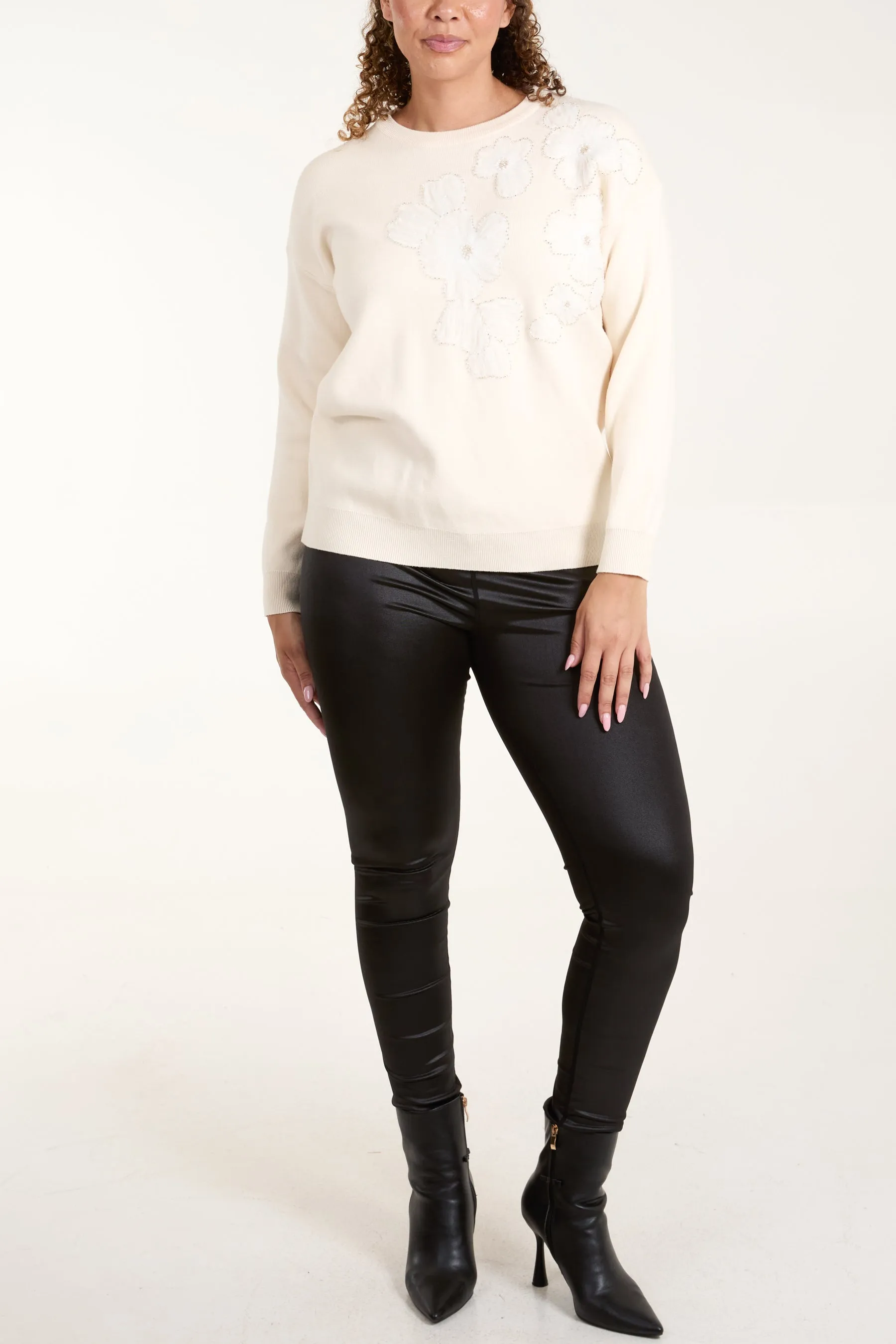 Flower Diamante Jumper sold by Blue Vanilla product image thumbnail 2