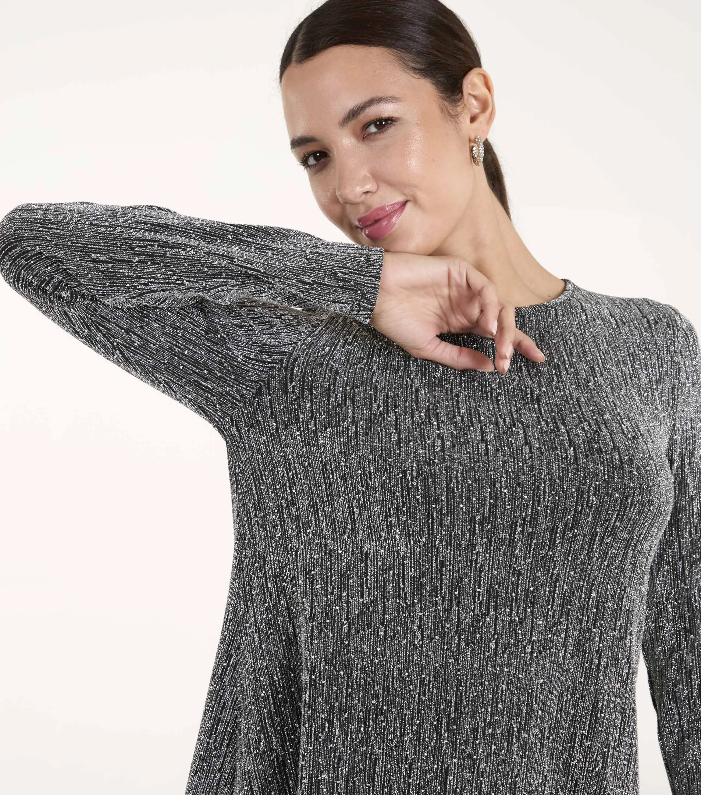 Sequin Flutter Sleeve Dress sold by Blue Vanilla product image thumbnail 3