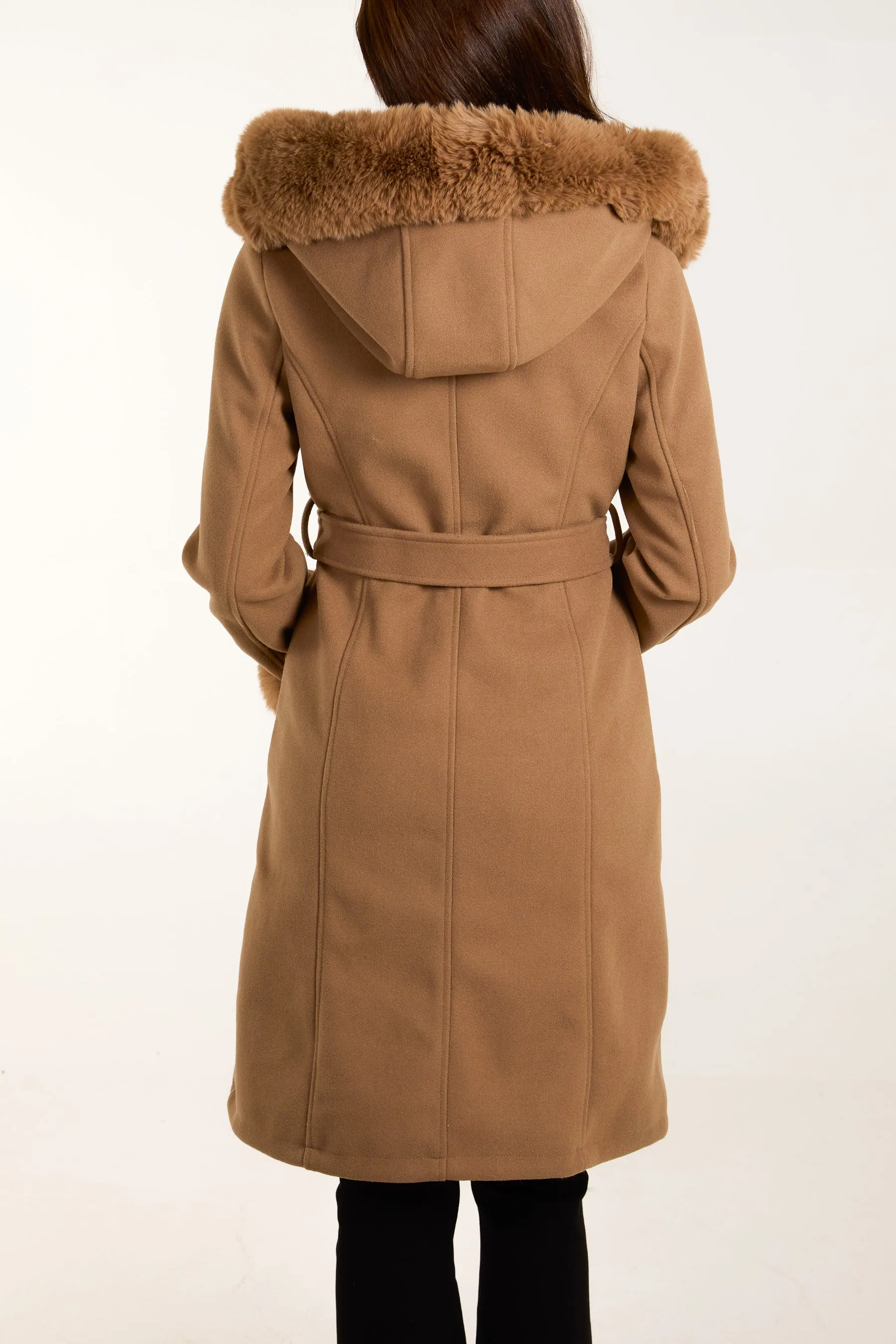 Fur Trim Double Breasted Coat sold by Blue Vanilla product image thumbnail 5