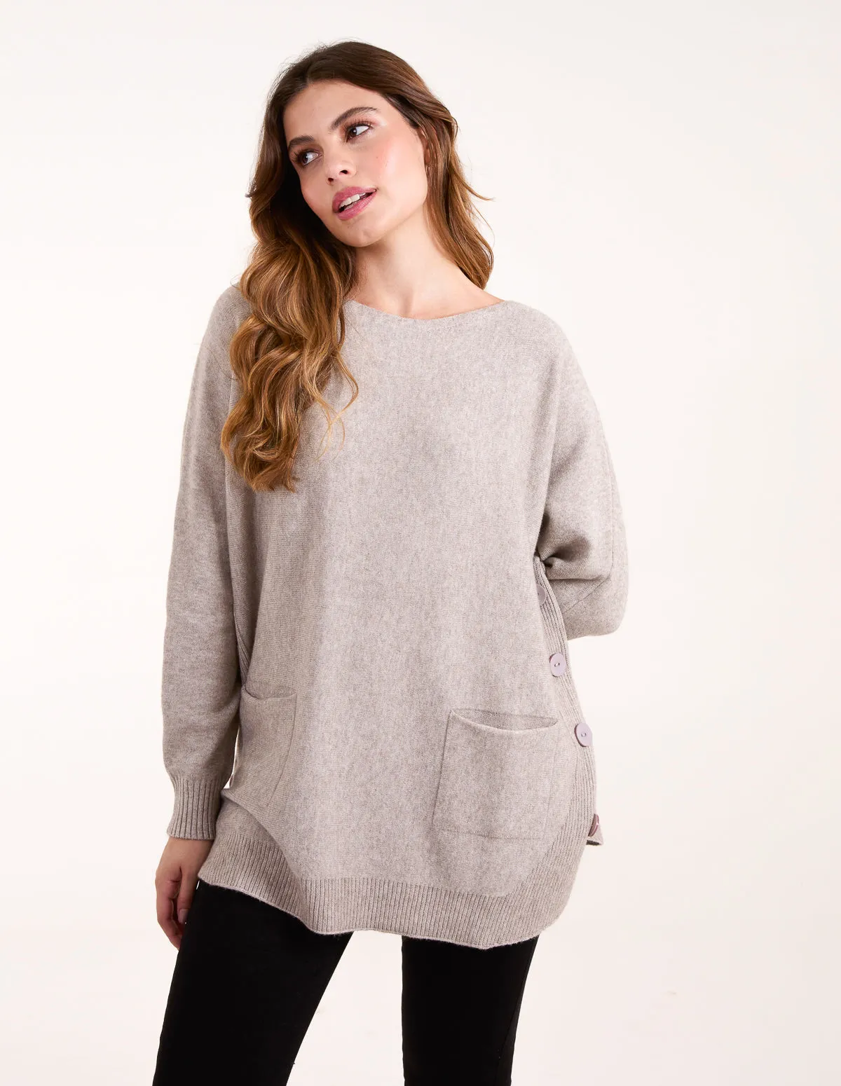 Pocket Slash Neck Jumper sold by Blue Vanilla