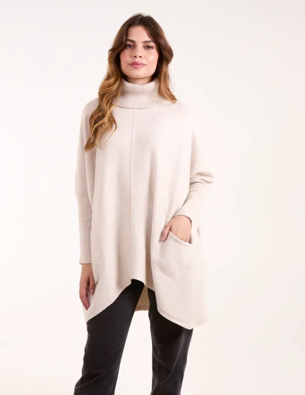 Roll Neck Pocket Jumper sold by Blue Vanilla