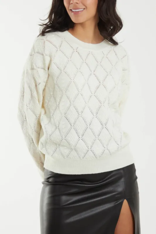 Round Neck Argyle Jumper sold by Blue Vanilla