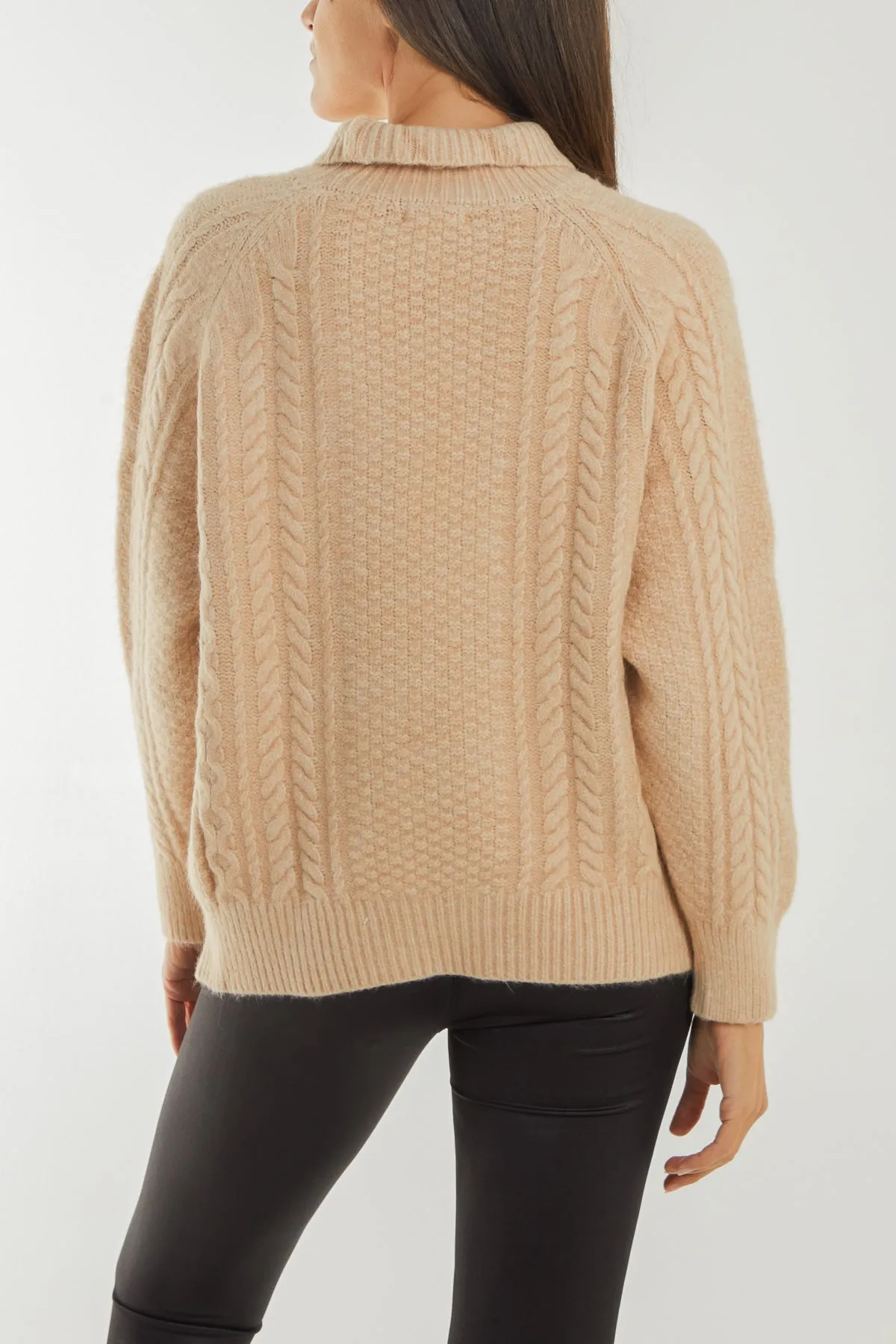 High Neck Cable Knit Jumper sold by Blue Vanilla product image thumbnail 3