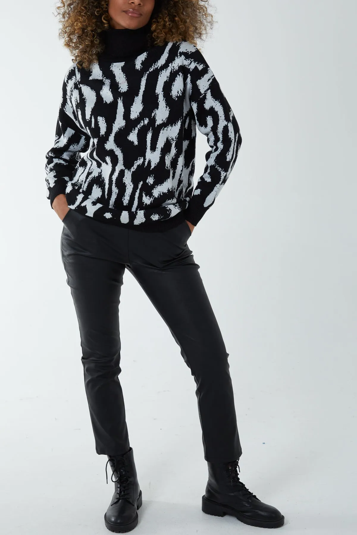 Abstract Animal Roll Neck Jumper sold by Blue Vanilla product image thumbnail 2