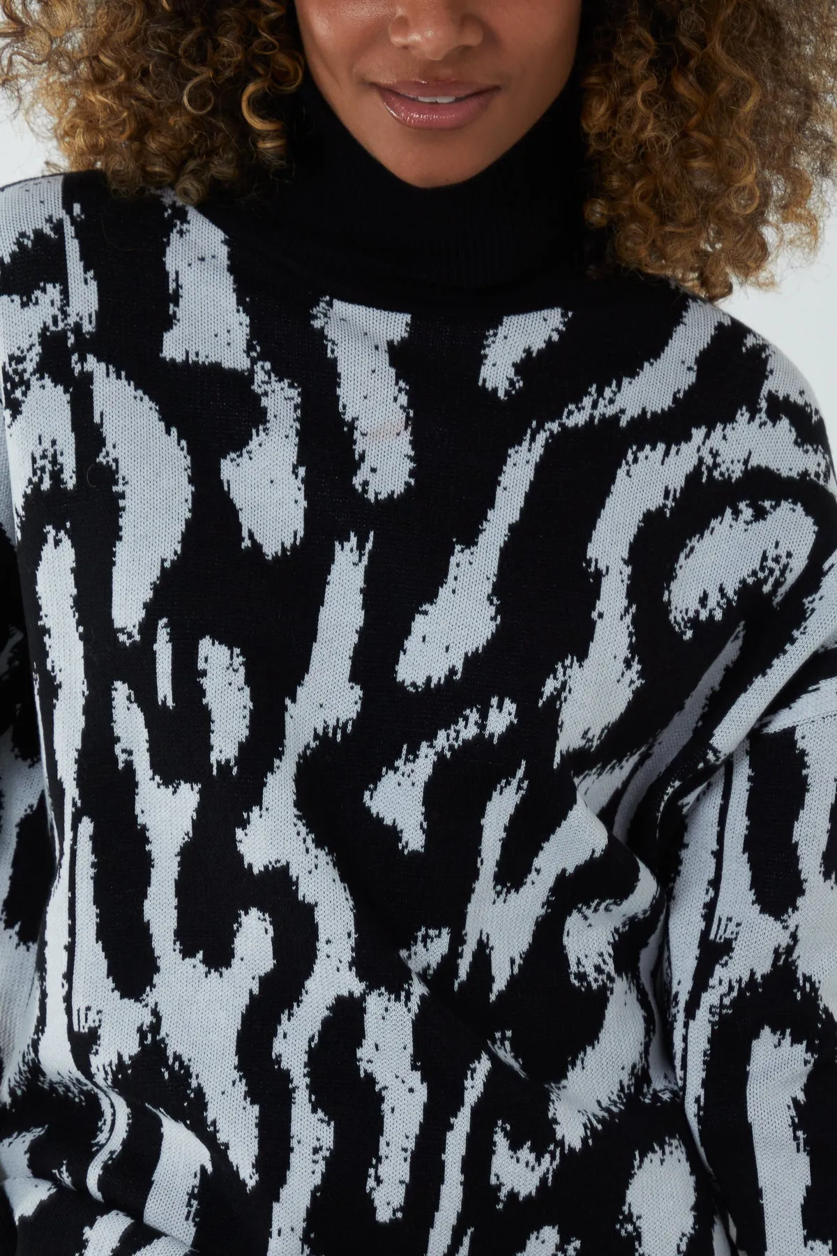 Abstract Animal Roll Neck Jumper sold by Blue Vanilla product image thumbnail 3