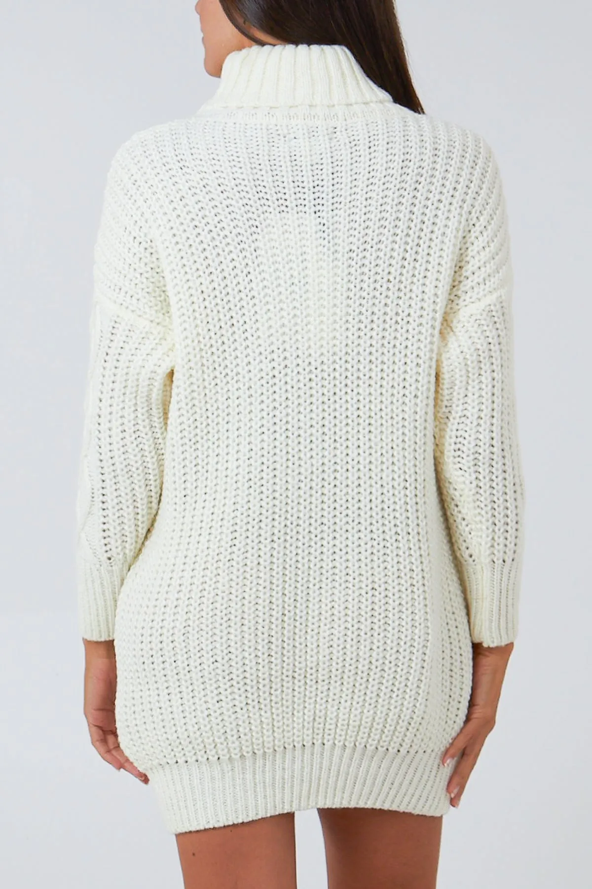 Cable Knit Roll Neck Jumper Dress sold by Blue Vanilla product image thumbnail 2