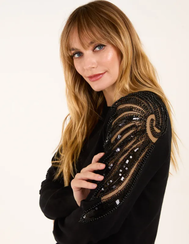 Embellished Sleeve Jumper sold by Blue Vanilla