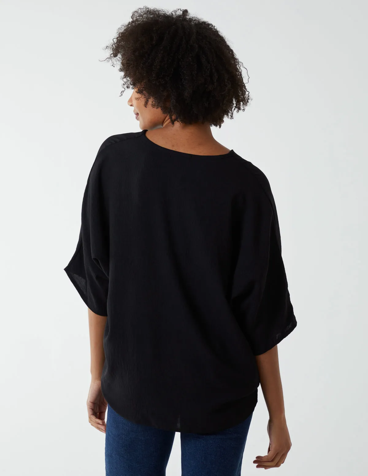 V Neck Tie Front Blouse sold by Blue Vanilla product image thumbnail 4