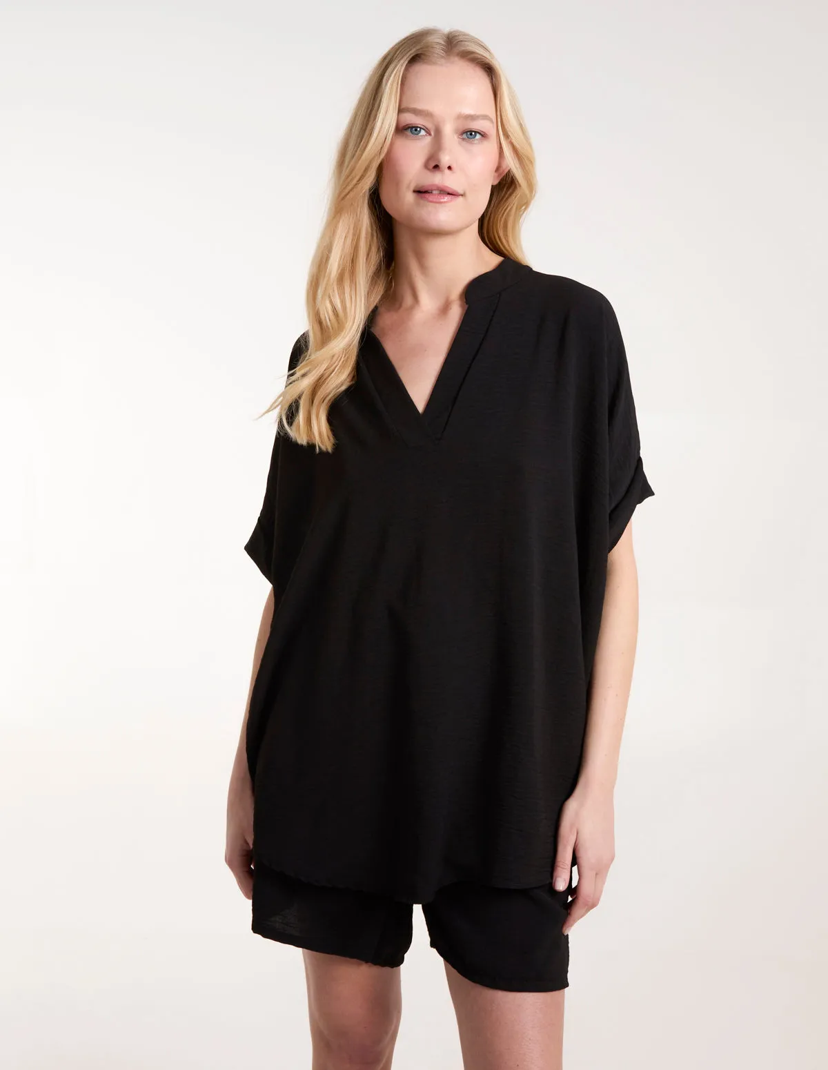 V-Neck Short Sleeve Blouse sold by Blue Vanilla product image thumbnail 3