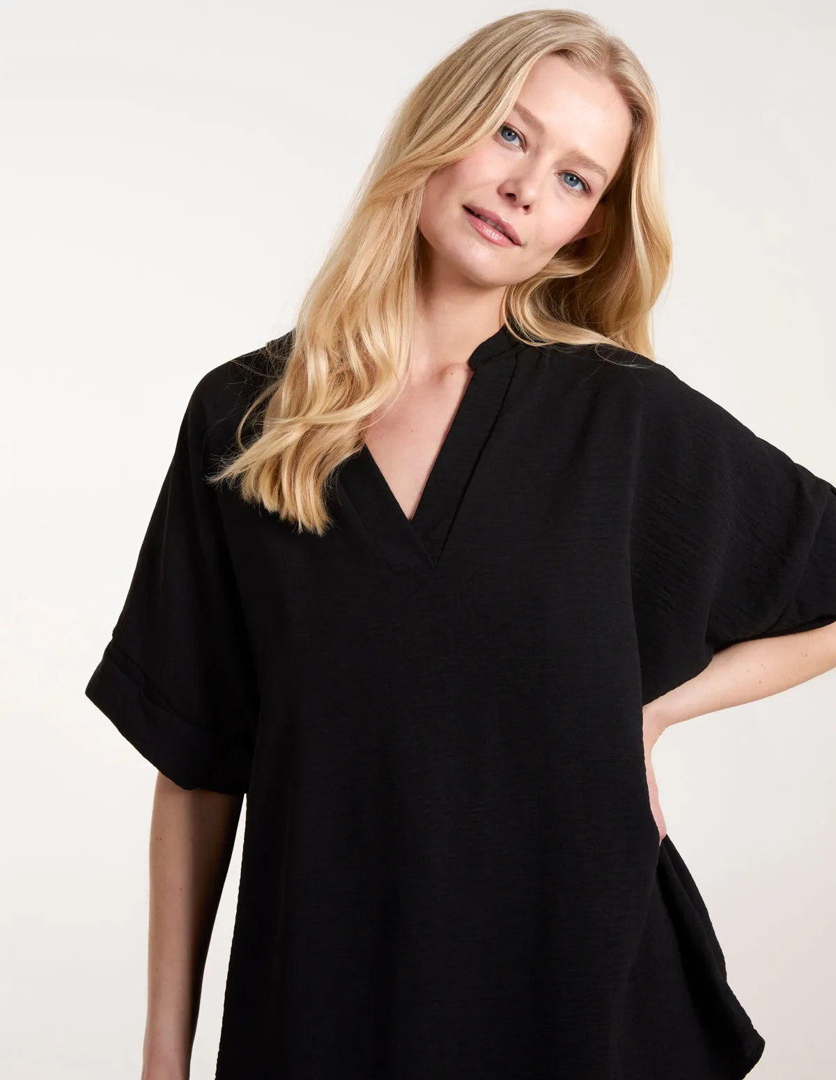 V-Neck Short Sleeve Blouse sold by Blue Vanilla