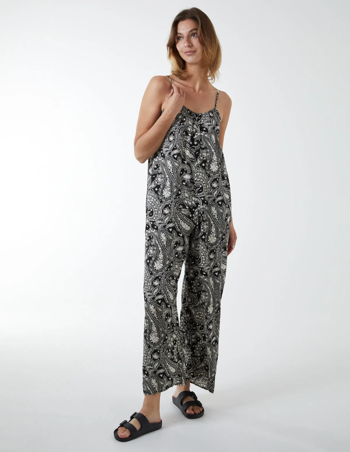 Oversized Paisley Wide Leg Jumpsuit sold by Blue Vanilla product image thumbnail 3