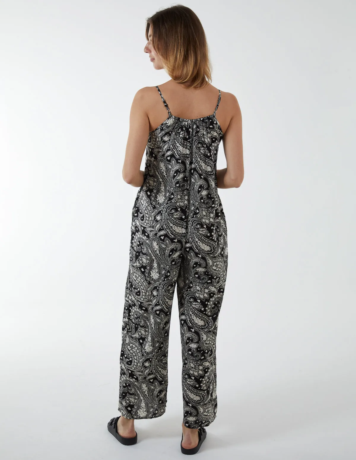 Oversized Paisley Wide Leg Jumpsuit sold by Blue Vanilla product image thumbnail 4