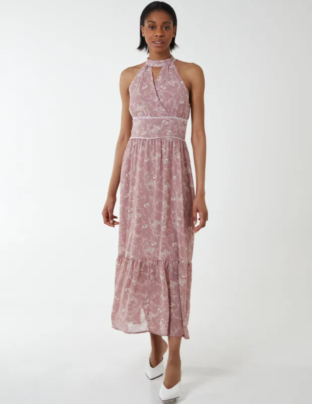 LAYLA - Cut Out Halter Neck Maxi Dress sold by Blue Vanilla