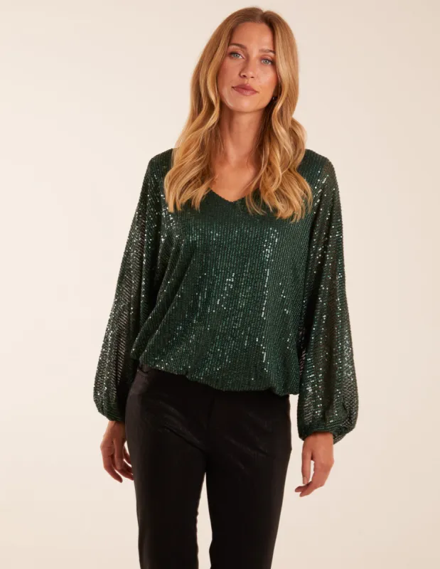 Sequin Batwing Blouse sold by Blue Vanilla