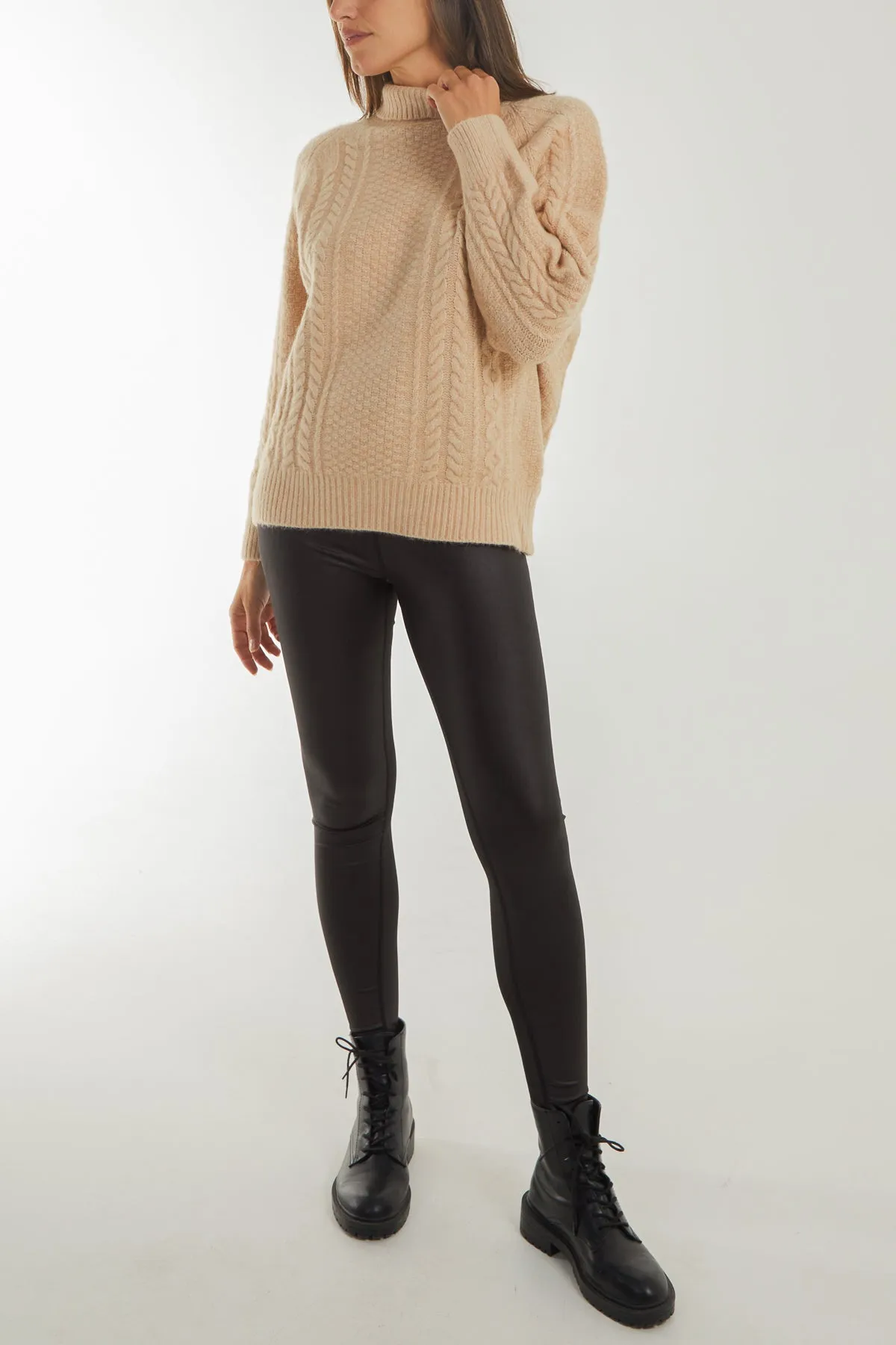 High Neck Cable Knit Jumper sold by Blue Vanilla product image thumbnail 2