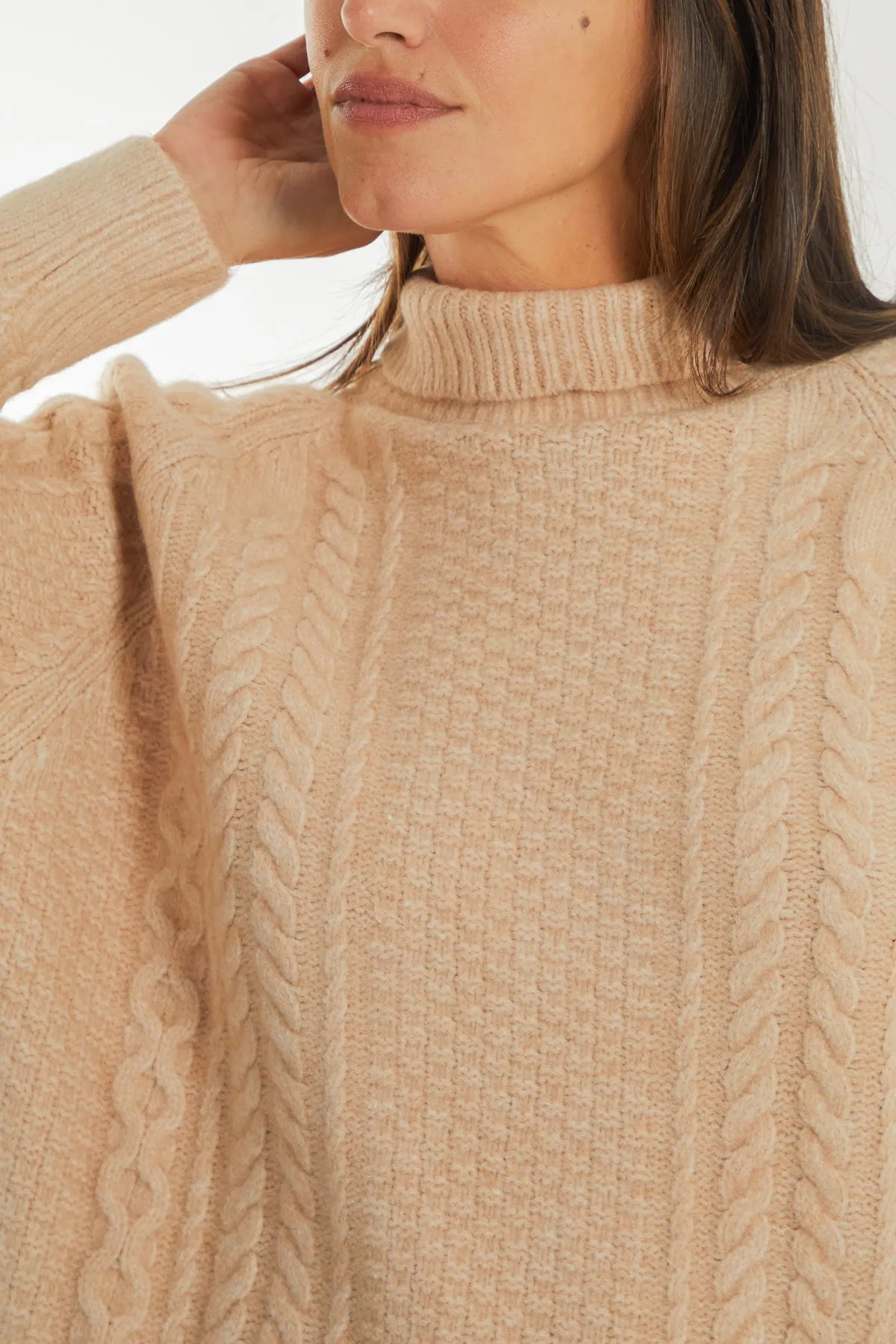 High Neck Cable Knit Jumper sold by Blue Vanilla product image thumbnail 3