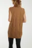 Roll Neck Cable Knitted Oversized Sleeveless Jumper sold by Blue Vanilla