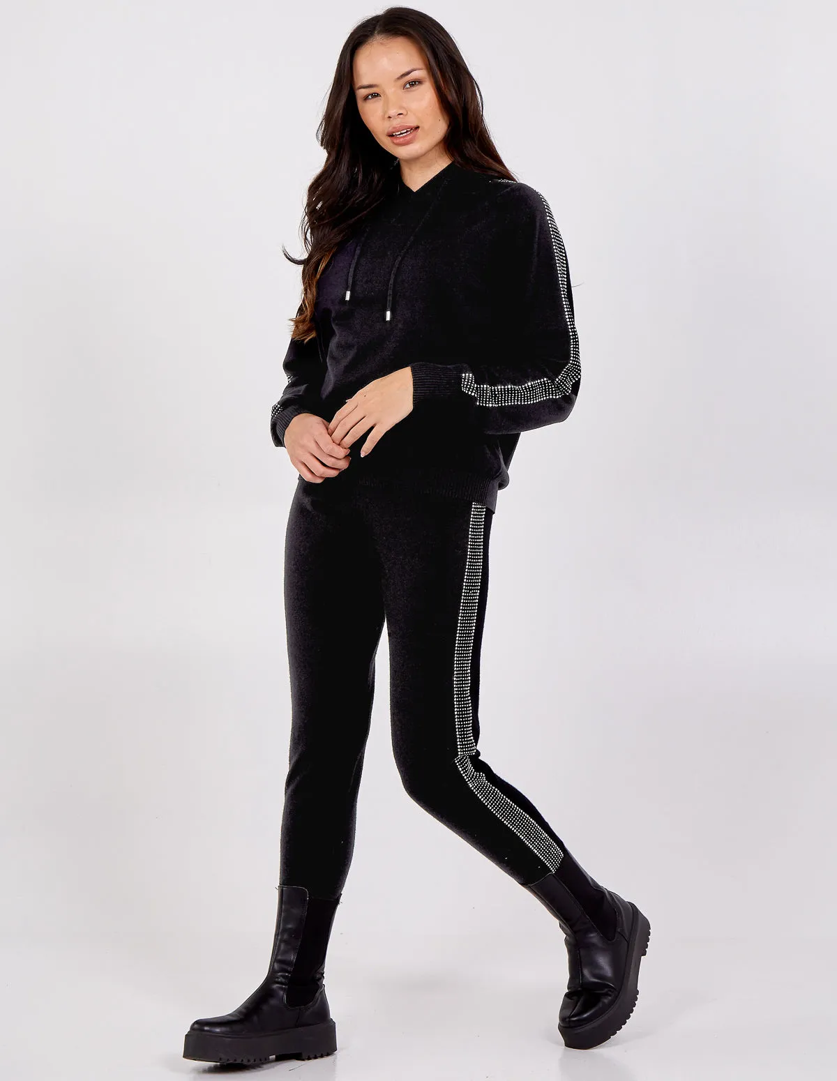 ESTHER - Bling Leg Side Detail Joggers sold by Blue Vanilla product image thumbnail 4