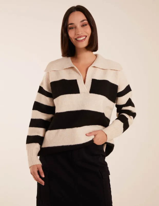 Collar Wide Stripe Jumper sold by Blue Vanilla