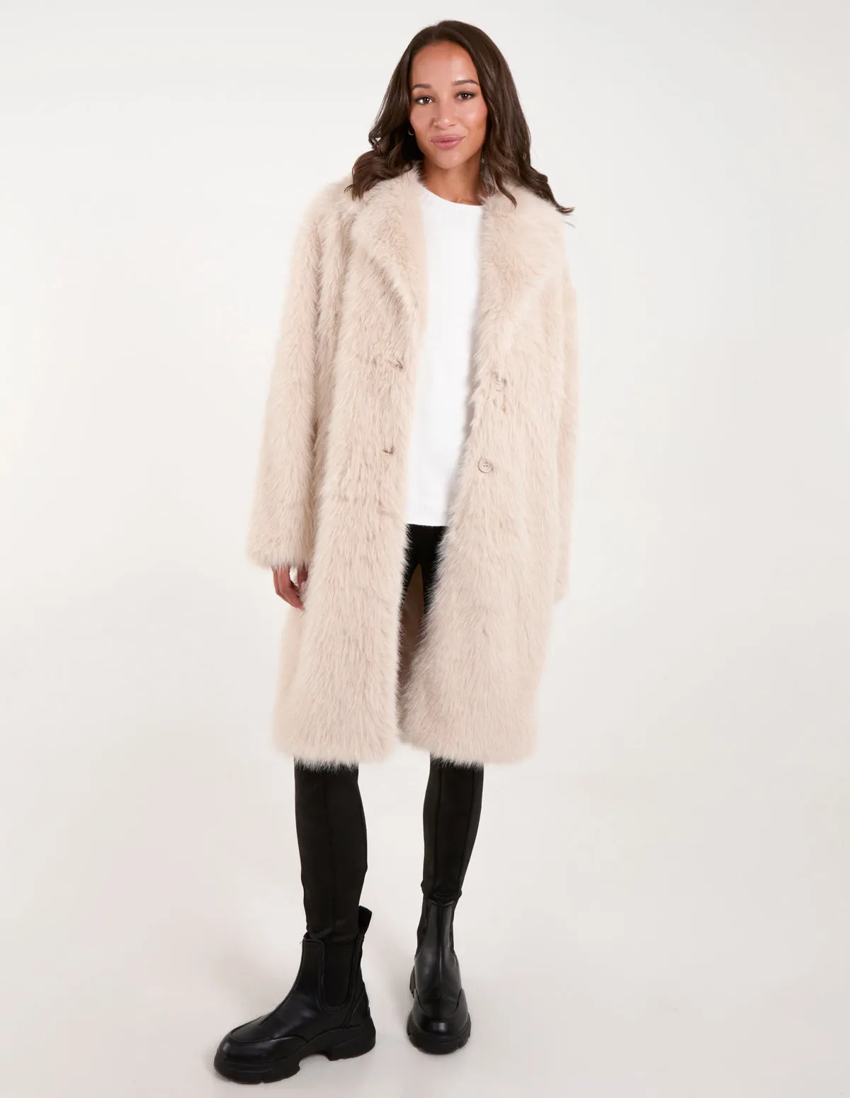 Plush Faux Fur Coat sold by Blue Vanilla