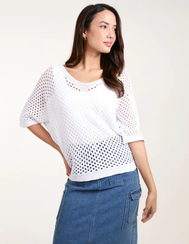 Crochet V Neck Top sold by Blue Vanilla