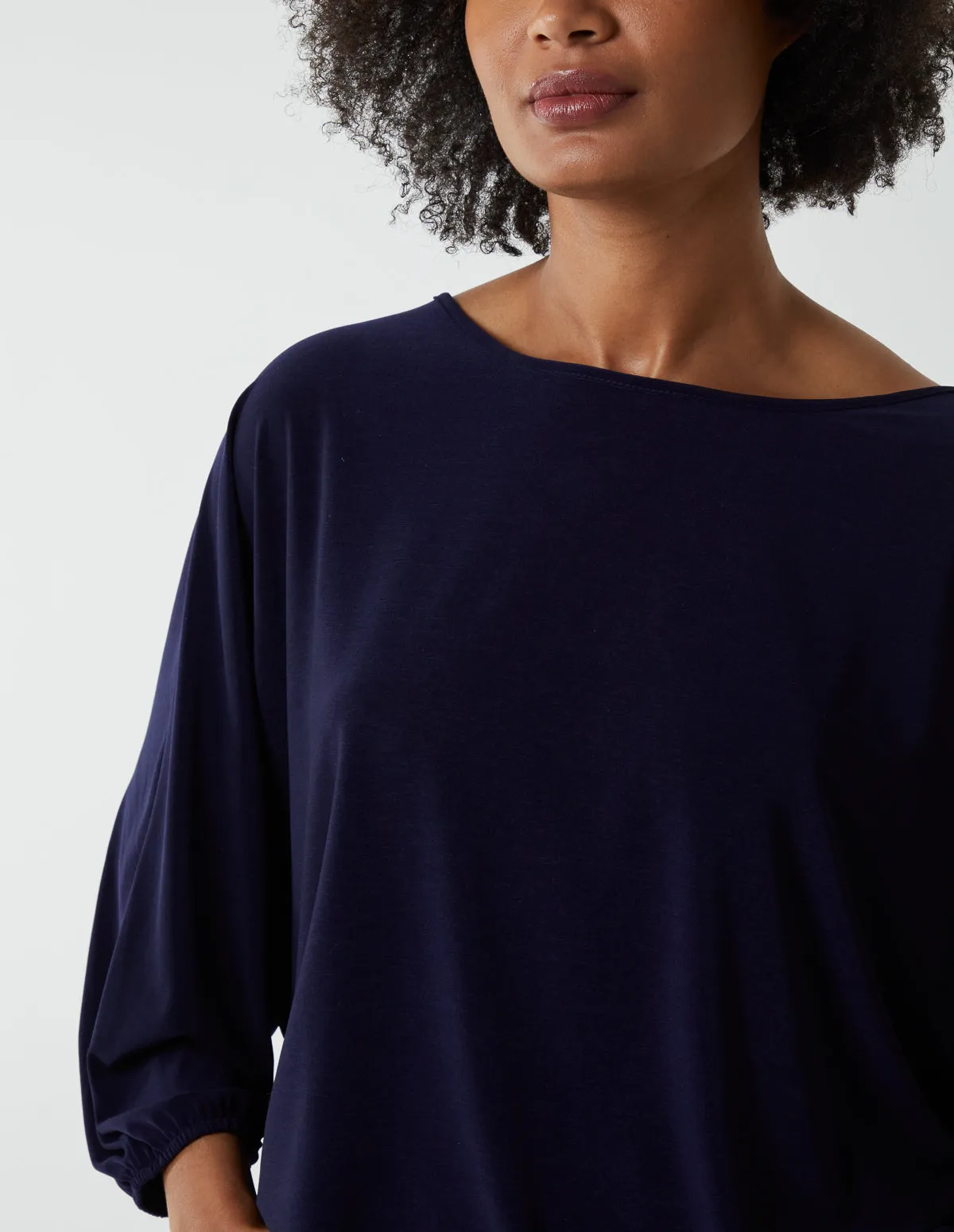 Batwing Necklace Elasticated Hem Top sold by Blue Vanilla product image thumbnail 2