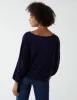 Batwing Necklace Elasticated Hem Top sold by Blue Vanilla