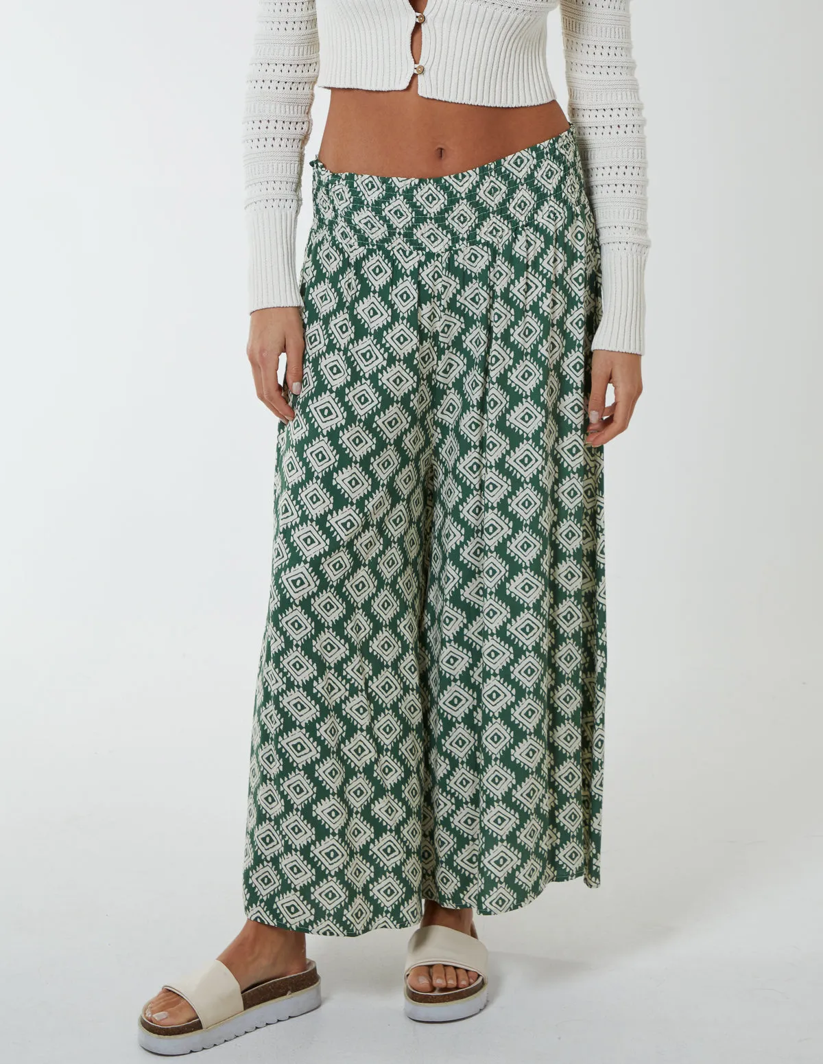 Shirred Wide Leg Trousers sold by Blue Vanilla product image thumbnail 2