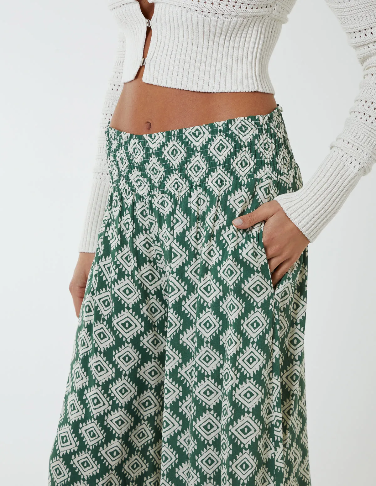 Shirred Wide Leg Trousers sold by Blue Vanilla product image thumbnail 4