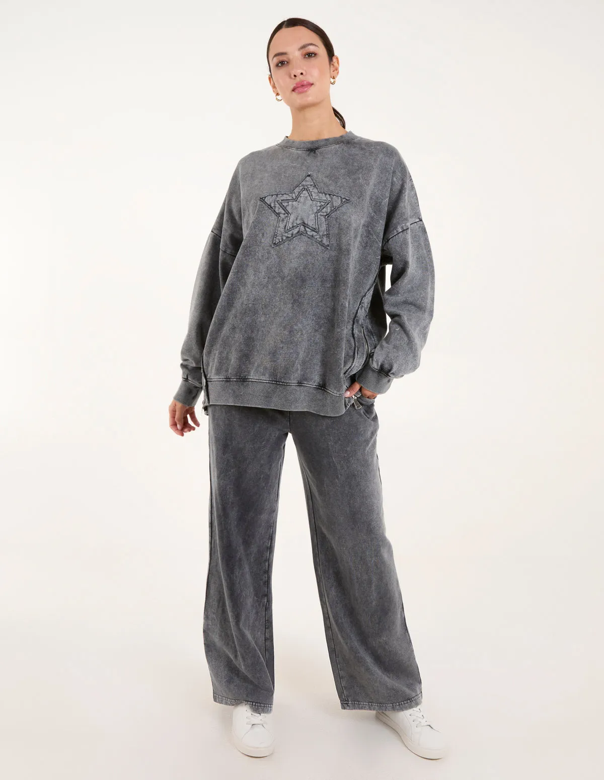 Acid Wash Straight Leg Joggers sold by Blue Vanilla product image thumbnail 2
