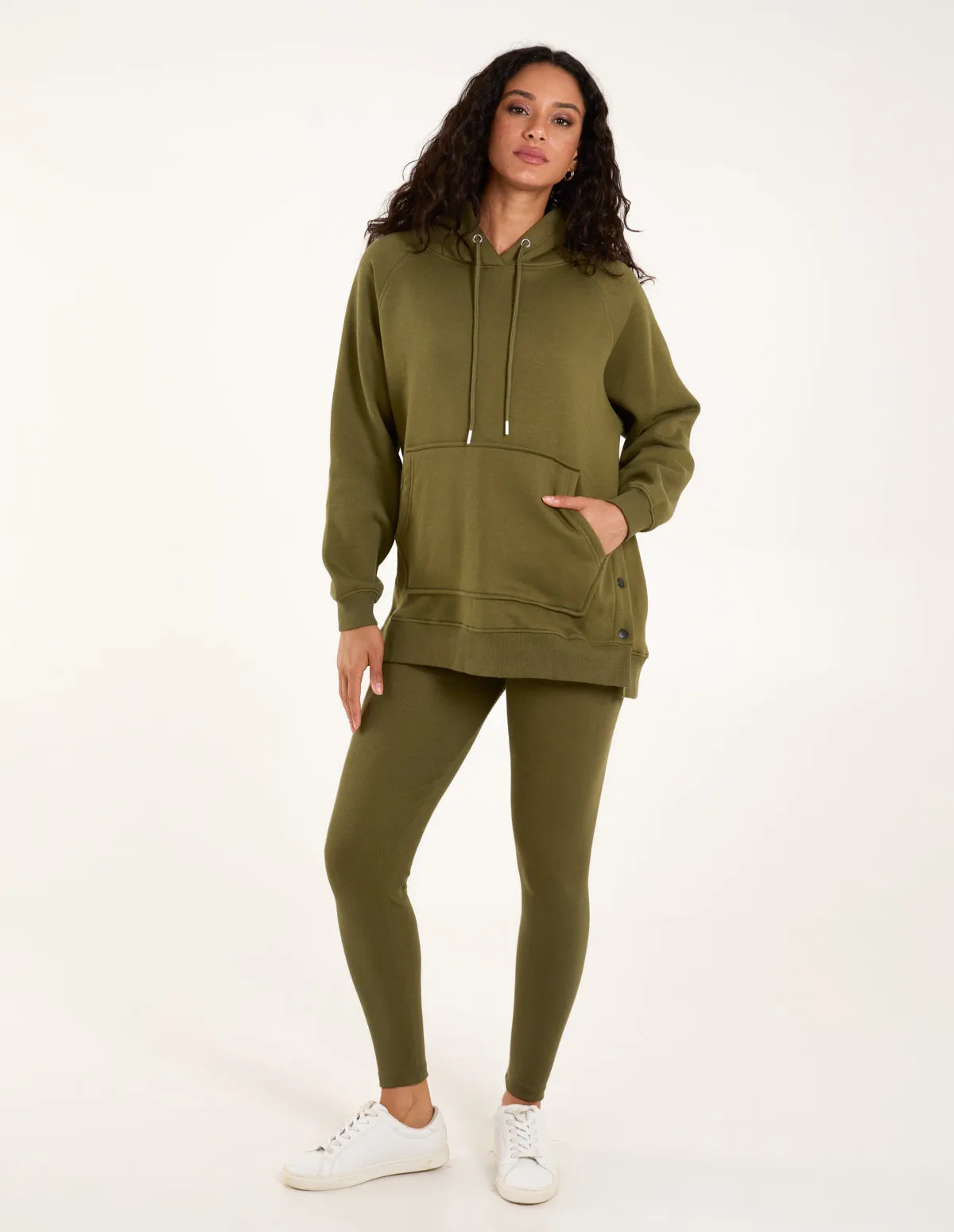 Side Popper Hoodie & Leggings Set sold by Blue Vanilla