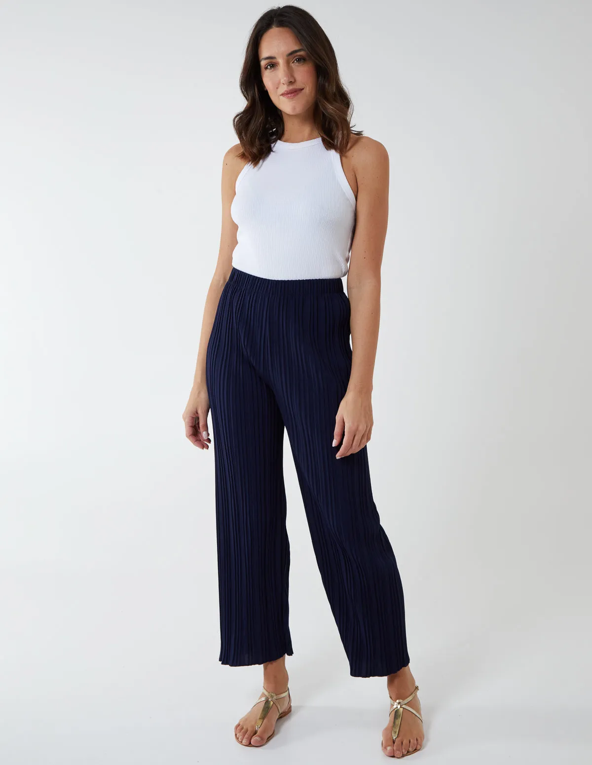 Elastic Waist Pleated Culottes sold by Blue Vanilla product image thumbnail 2