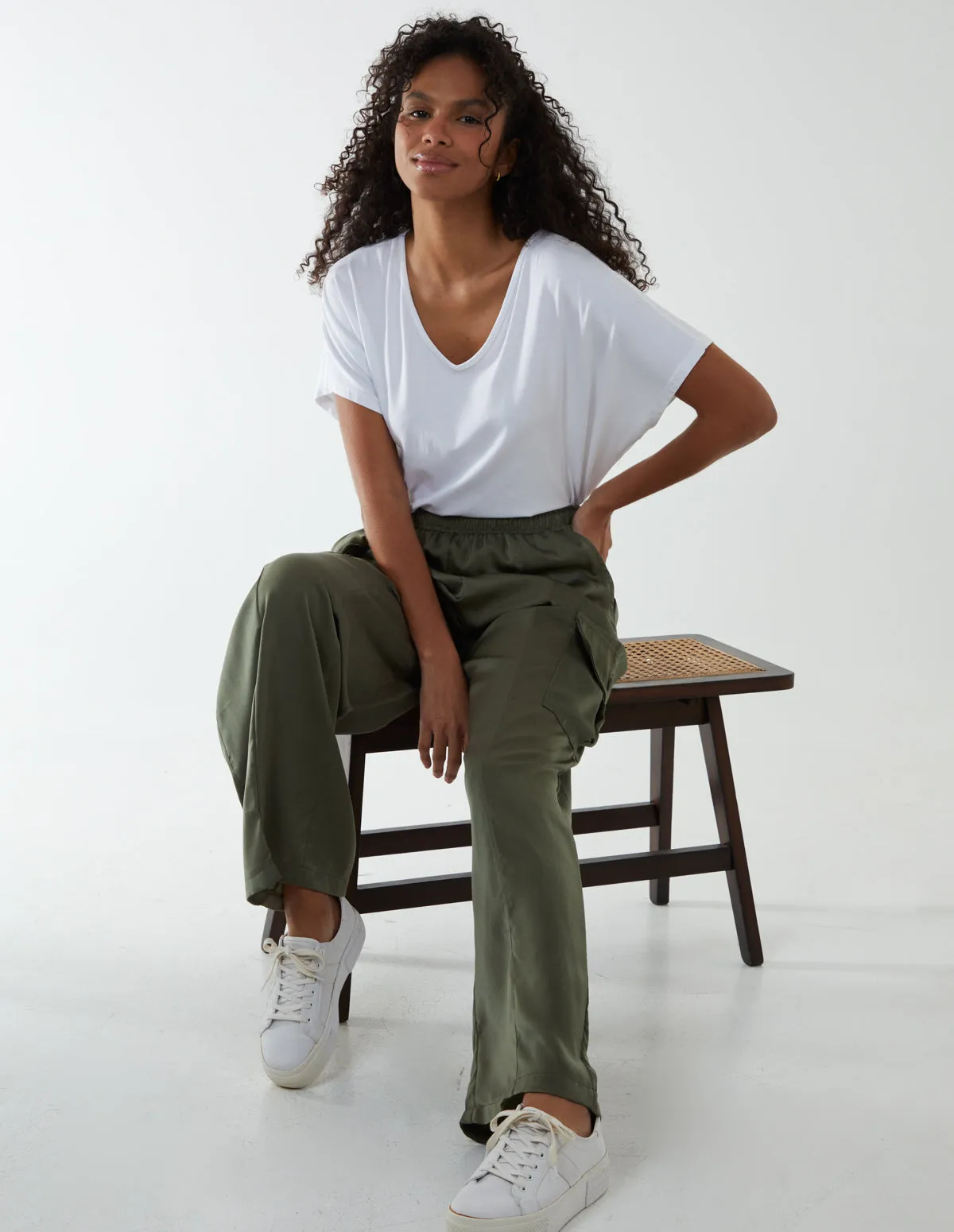 Wide Leg Cargo Trousers sold by Blue Vanilla product image thumbnail 3