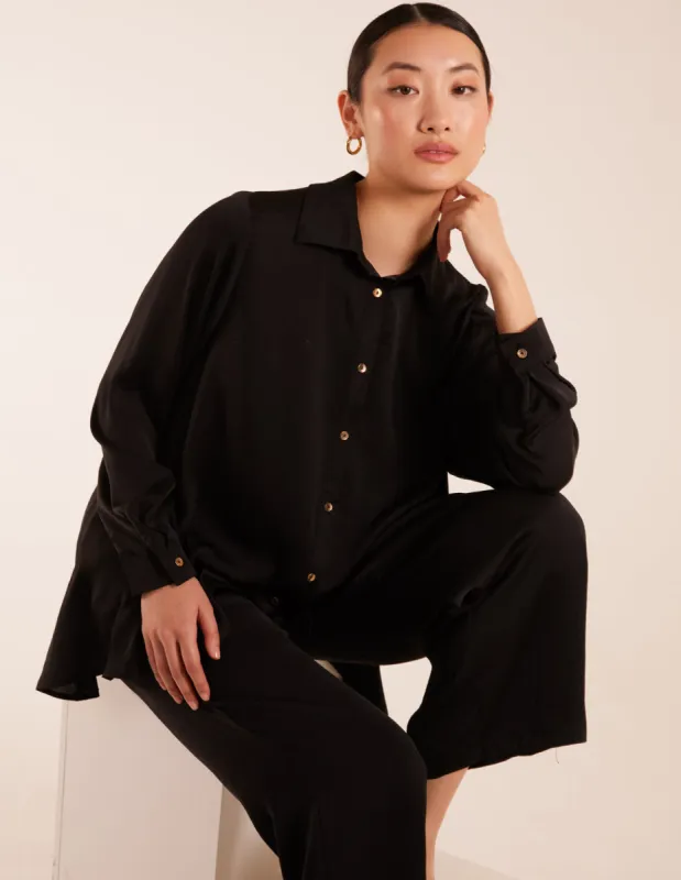 Long Sleeve Shirt & Wide Leg Trousers Set sold by Blue Vanilla