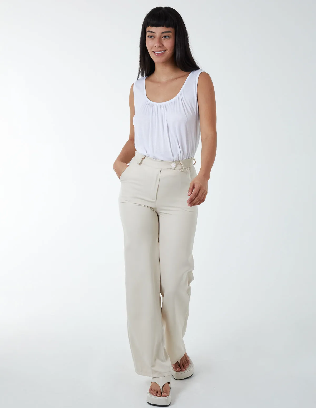 Wide Leg Formal Trousers sold by Blue Vanilla product image thumbnail 2