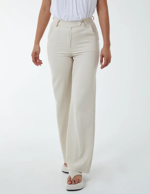 Wide Leg Formal Trousers sold by Blue Vanilla