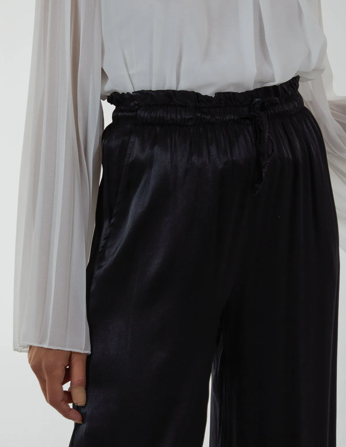 Satin Wide Leg Trousers sold by Blue Vanilla product image thumbnail 3