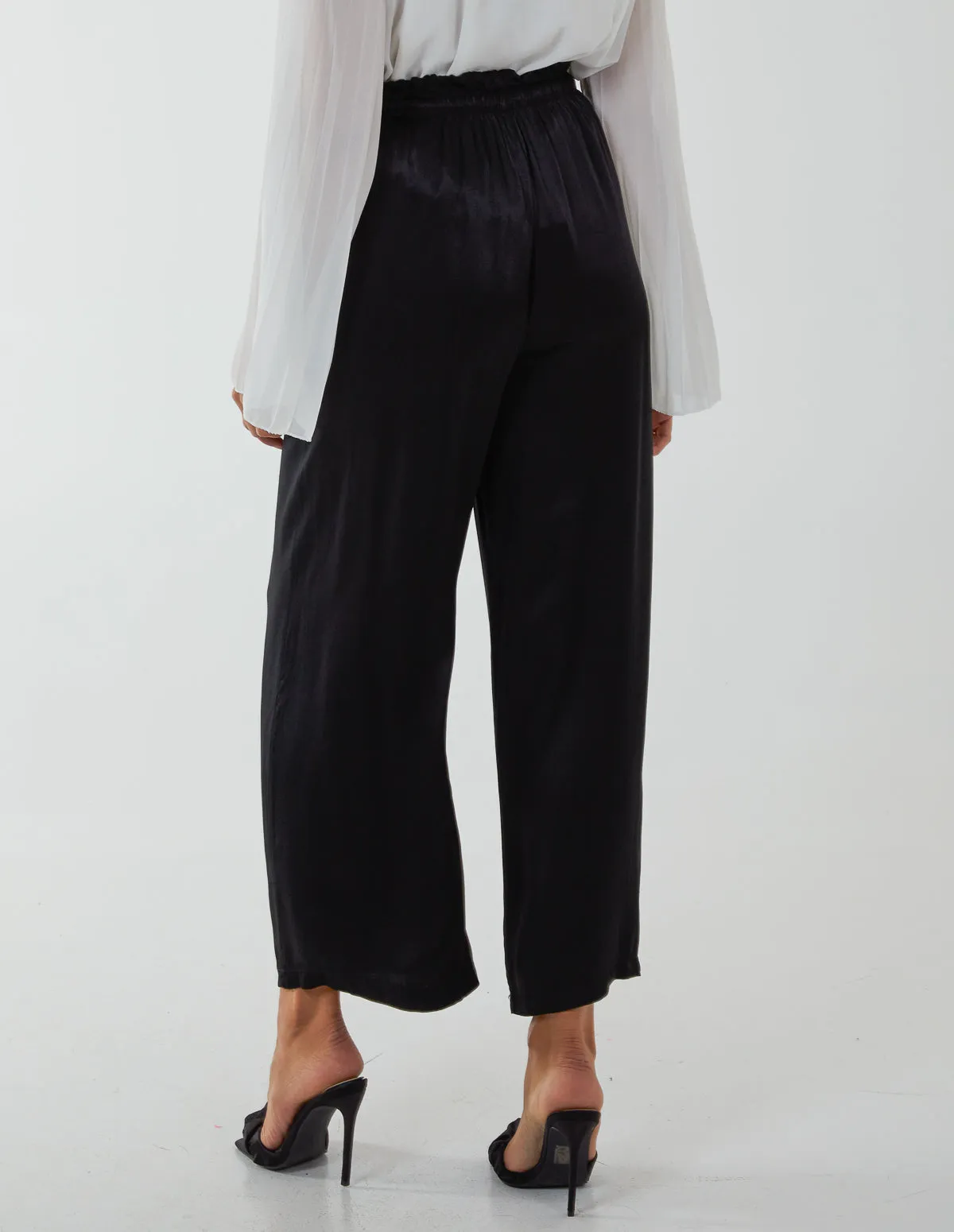Satin Wide Leg Trousers sold by Blue Vanilla product image thumbnail 4