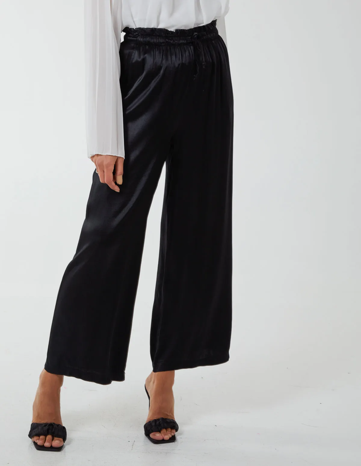 Satin Wide Leg Trousers sold by Blue Vanilla product image thumbnail 2