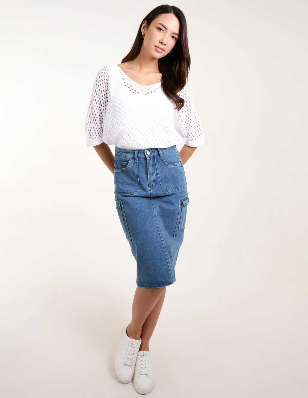 Crochet V Neck Top sold by Blue Vanilla